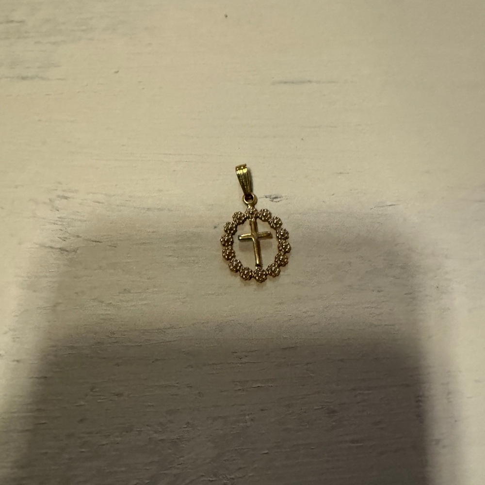 Gold Cross Pendant Necklace